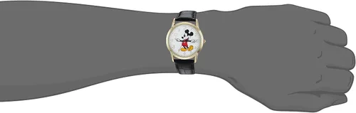 Miniatura 5 de Disney Mickey Mouse Classic Cardiff - Reloj analógico con correa de piel de cuarzo para adultos Negro