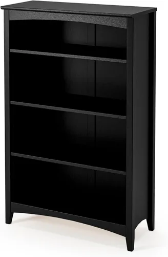 Miniatura 28 de Camaflexi Estantería estilo Shaker de 4 estantes, madera maciza, 48 pulgadas de alto, estantería ajustable, parte trasera cerrada, estantería