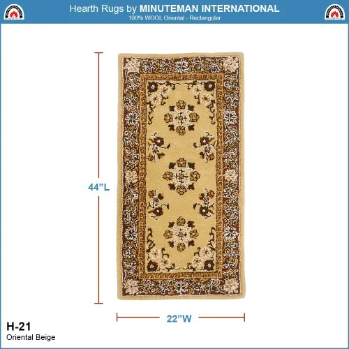 Miniatura 2 de Minuteman International Alfombra de lana oriental beige rectangular