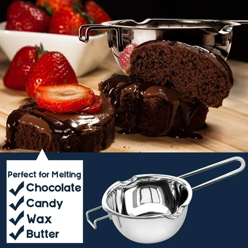 Miniatura 6 de Olla de doble caldera de 1000ML/1QT para derretir chocolate, juego de fabricación de velas de acero inoxidable 304 con espátula de silicona
