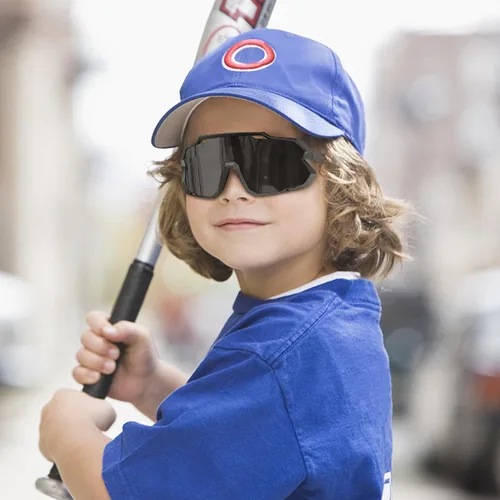 Miniatura 9 de X-TIGER Gafas de sol polarizadas para niños y niñas, lentes de sol de béisbol polarizadas para niños de 8 a 14 años, UV400, gafas de ciclismo y Negro