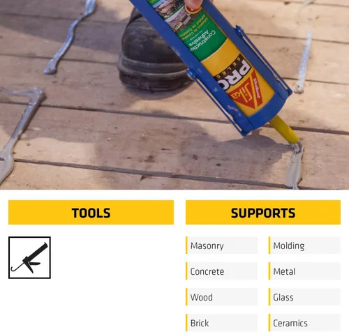 Miniatura 5 de Sika SikaBond Adhesivo de construcción - Calafeo avanzado de poliuretano - Gris - para uso en superficies exteriores - Sumergible en agua e