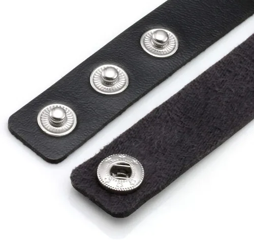 Miniatura 5 de Eigso Gargantilla de cuero punk para mujeres y hombres, collares góticos con remaches ajustables