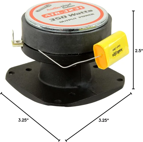 Miniatura 5 de Audiopipe 1 par de tweeters de 350 vatios de 1 pulgada de cromo súper titanio resistente para coche