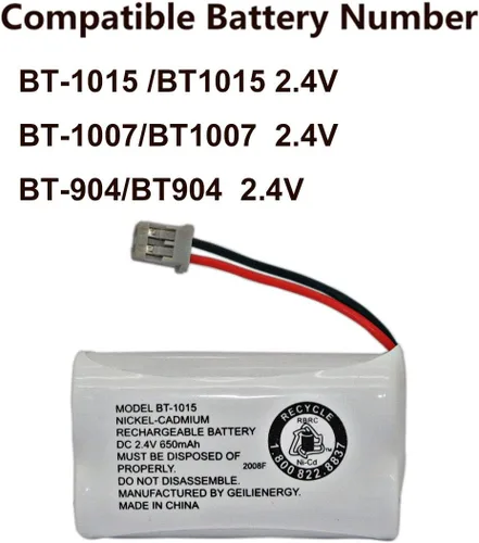 Miniatura 5 de BT-1015 BT1015 - Batería compatible con Uniden BT1007 BT-1007 BT904 BT-904 BBTY0651101 BBTY0460001 BBTY0510001 BBTY0624001 BBTY0700001 HHR-PR 506