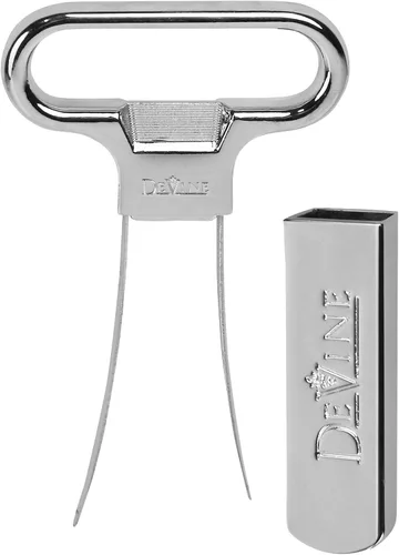 DeVine- Ah So - Abridor de vino para botellas vintage, extractor de corcho de dos puntas y corker con estuche elegante, gran idea de regalo