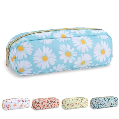 Miniatura 69 de Estuche pequeño para lápices y maquillaje para bolso, lindo estuche de lápices, bolsa de pinceles de maquillaje de nylon con cremallera, estuche