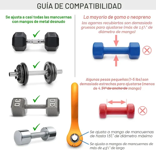 Miniatura 6 de Kettle Gryp - El original - Como se ve en SHARK TANK! Convierte tus mancuernas en pesas rusas - Fabricado en EE. UU. - Mango de agarre