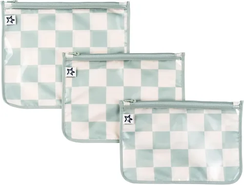 Miniatura 21 de Tiny Twinkle Diaper Bag Organizing Pouches 3 Pack Mess-Proof Clear Front Travel Organizer Bags&TSA Approved Toiletry Bag Set for Baby and Mom Azul