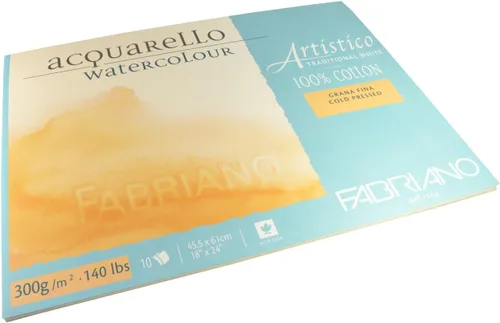 Miniatura 4 de Fabriano Artistico - Bloque de acuarela blanco tradicional, 140 lb./300 GSM, prensa en frío, 25 hojas, 5 x 7 pulgadas