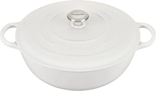 Miniatura 4 de Le Creuset Signature LS2514-3216SS - Horno de chef de hierro fundido, 7.5 cuartos de galón, color blanco