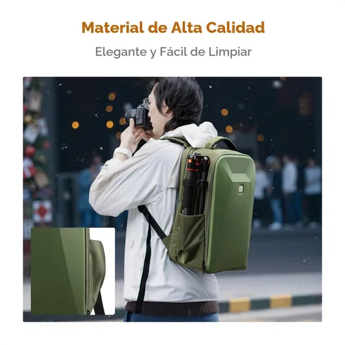 Miniatura 6 de K&F CONCEPT Mochila para Cámara, Bolsa de Fotografía DSLR de Carcasa Rígida para Cámara con Compartimento para Laptop de 15-15.6 Pulgadas, Estuche
