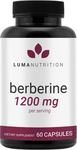 Luma Nutrition Suplemento de berberina – Berberina HCL 1200 mg por porción – Vegano, sin gluten, sin OMG – 60 cápsulas