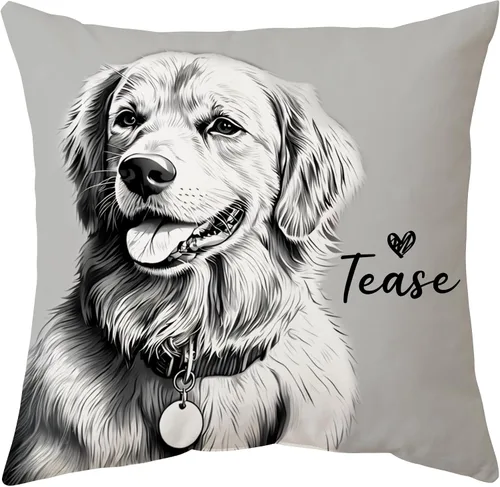 Miniatura 15 de Hyturtle Almohada personalizada para mascotas con inserto de 12 x 12 pulgadas impreso de doble cara, almohada para perros con imagen, almohadas