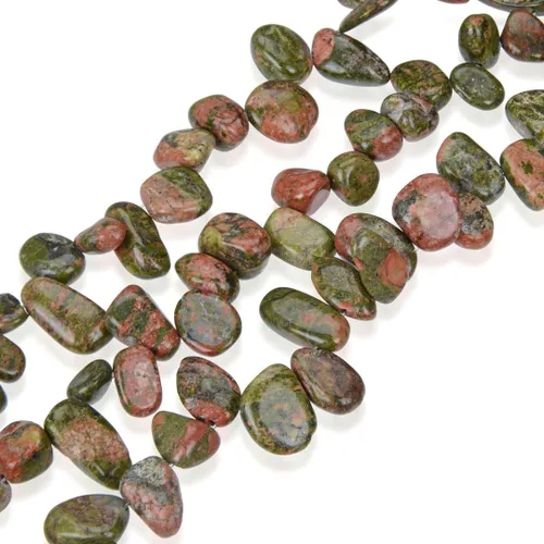 Miniatura 20 de Adabele GZ6-45 - Cuentas sueltas Keishi de pétalos de amazonita natural de 15 pulgadas a 0.787 in, forma libre, para hacer joyas artesanales