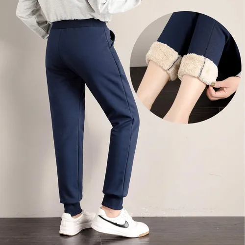 Miniatura 6 de MACHLAB Pantalones deportivos cálidos de invierno para mujer, con forro de sherpa
