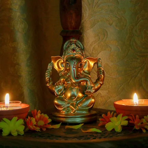 Miniatura 6 de alikiki Estatuas hindúes de Dios Señor Ganesha – 5 pulgadas de alto, india, Dios Ganesha, ídolo para el hogar, decoración de mandir Pooja, figura