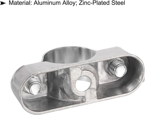 Miniatura 4 de UXCELL Paquete de 10 soportes de tubo - Abrazaderas para tubos de metal de 0.630 in de diámetro exterior, soportes de pared y techo