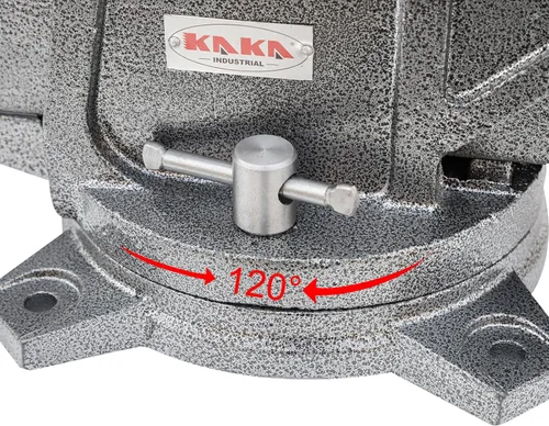 Miniatura 45 de KAKA INDUSTRIAL Prensas de banco de 3 pulgadas de ancho de mandíbula, apertura de mandíbula de 3.5 pulgadas, Base giratoria resistente