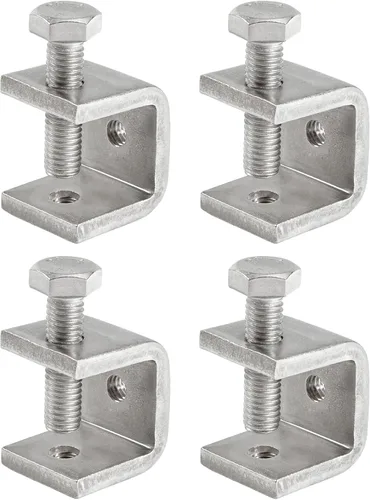 Miniatura 20 de Abrazaderas C de acero inoxidable de 3.8 pulgadas para montaje, abrazadera en U de metal resistente para trabajo de metal, abrazadera de escritorio
