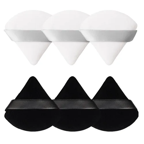 Miniatura 20 de 6 Piezas Borla de Polvo Triangular Esponja de Maquillaje Suave Borla de Maquillaje para Polvo Facial Base Cosmética Esponja Herramienta
