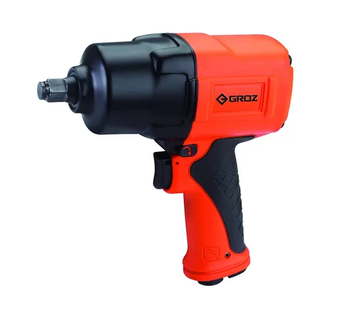 Miniatura 4 de Groz Llave de impacto neumática NPT de 1/2 pulgada Cuerpo de aluminio Control de posición de 6 velocidades Par de 900 pies/libras
