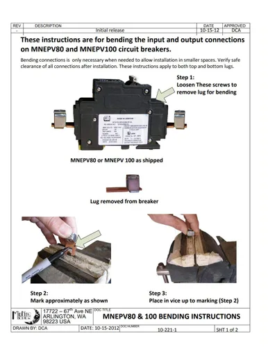 Miniatura 2 de Midnite Solar Disyuntor, 100A 150VDC, 1-Polo, Montaje DIN, Modelo MNEPV100