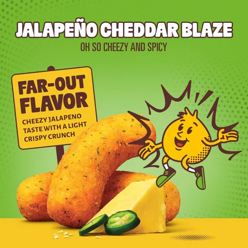 Miniatura 4 de Hippeas Puffs de garbanzos, Jalapeño Cheddar Blaze, 18 x 0.8 z, bocadillos de garbanzos crujientes horneados con 0.11 onzas de proteína vegetal