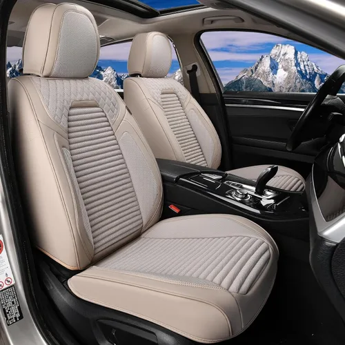 Miniatura 53 de Coverado Juego completo de fundas de asiento de automóvil, fundas de asiento negras para asientos delanteros y traseros de automóvil, protector