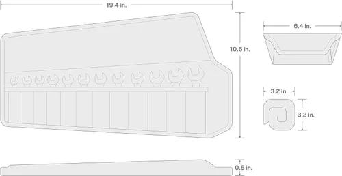 Miniatura 6 de TEKTON wrn01066 Stubby llave combinada establecer con tienda y Go Keeper, 5/16 – 3/4 de pulgada, 8