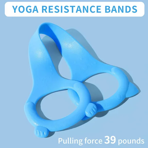 Miniatura 3 de Figura 8 Banda de resistencia de fitness con asas, cuerda elástica de entrenamiento de brazo y espalda para entrenamiento de barra pura, pecho