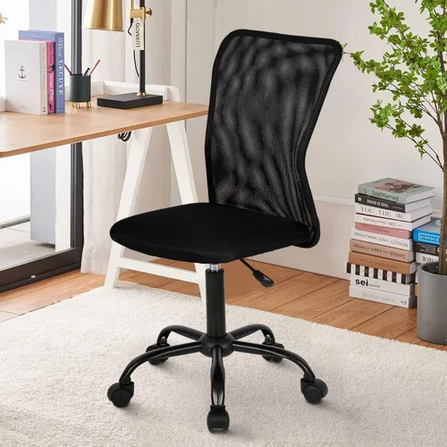 Silla de oficina en casa, silla ergonómica de escritorio con respaldo medio, silla de computadora moderna de altura ajustable, silla giratoria de