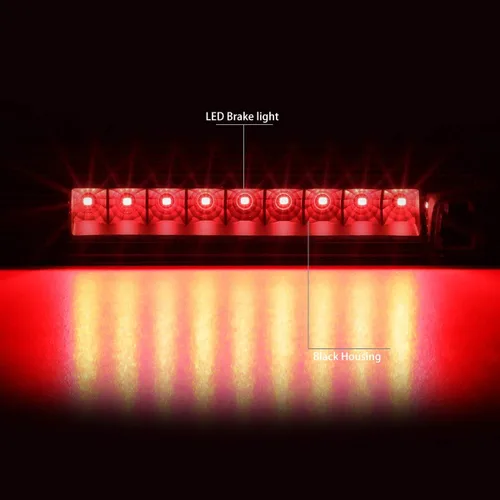 Miniatura 2 de DNA MOTORING 3BL-DNIT07-LED-BK Luz de freno LED de tercera cola con carcasa negra [compatible con Dodge Nitro 07-12]