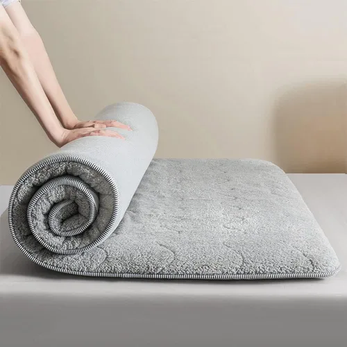 KKCD Tapete enrollable de tatami japonés, colchón de futón de 1.6 in de grosor, tamaño individual, plegable, colchón para dormir japonés, acolchado,