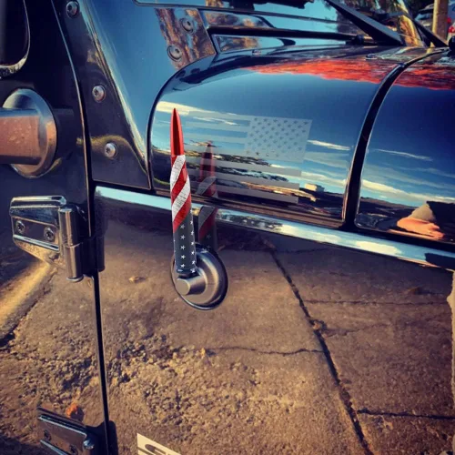 Miniatura 2 de para antena Jeep Gladiator, diseño de bandera estadounidense, 5.5 pulgadas