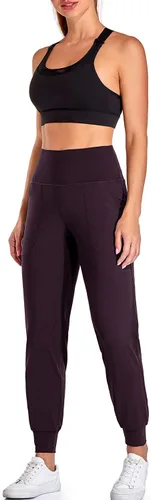 Miniatura 104 de Oalka - Pantalones deportivos para mujer, con cintura alta y bolsillos, para hacer deporte, yoga y entrenar