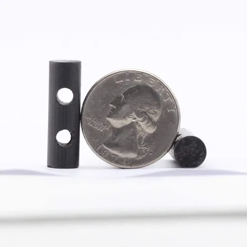Miniatura 3 de pequeño varilla de hierro para supervivencia, pedernal perforado iniciador de fuego con orificio para pulsera de cordón paracaídas Collar 1 pulgada