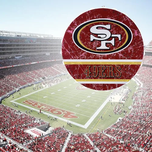 Miniatura 4 de NFL Team Logo Distressed Metal Hanging Wall Bottle Cap Sign