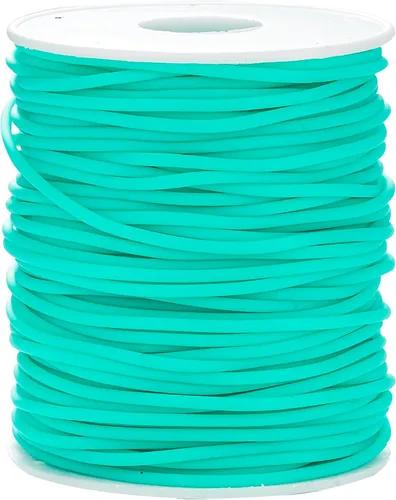 Cable de tubo hueco de goma de 54 yardas, tubo de 0.079 pulgadas, cable de barbero para tejer con agujero de 0.039 pulgadas (0.039 in), protector de