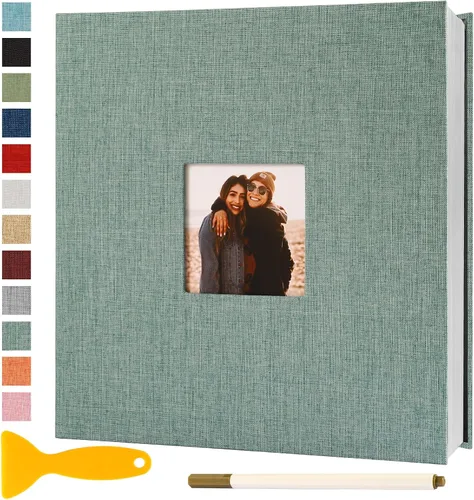 Miniatura 14 de Álbum de fotos autoadhesivo con páginas adhesivas, álbumes de fotos magnéticos para fotos de 4x6, 5x7, 8x10, libros con páginas adhesivas para bebé