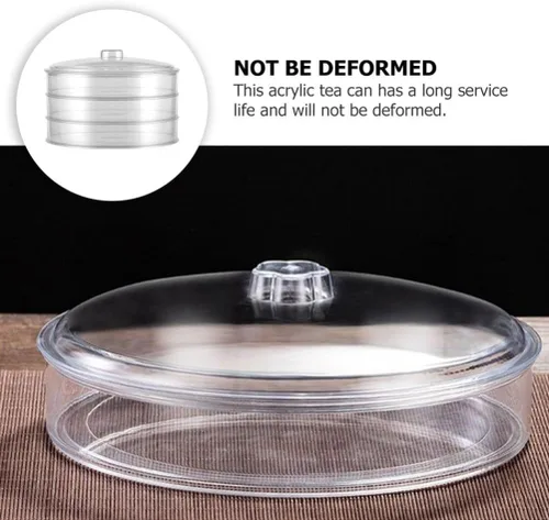 Miniatura 5 de Cabilock Contenedor para pan de pan, caja de almacenamiento de té de hojas sueltas, acrílico, transparente, apilable, caja de té PU, contenedor
