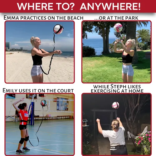 Miniatura 8 de OVANTO Volleyball Training Equipment Aid – Adjustable Practice Volleyball Kit