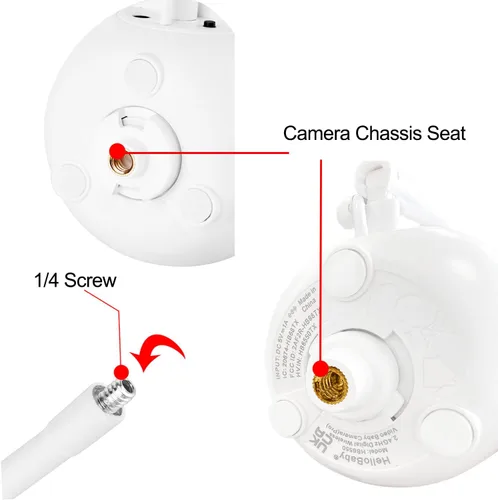 Miniatura 11 de Soporte flexible para monitor de bebé compatible con HelloBaby HB65/HB6550/HB6558/HB66/HB248, monitor ANMEATE SM935E/SM650, soporte para cámara