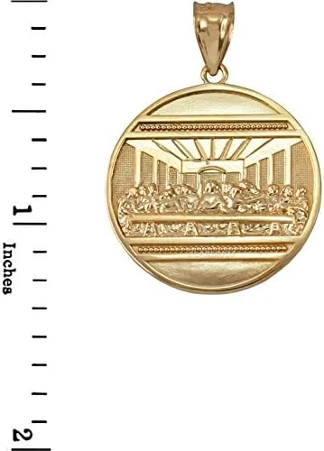 Miniatura 4 de LA BLINGZ Colgante de medallón de oro de 14 quilates, M, Oro