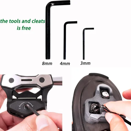 Miniatura 3 de ZERAY - Pedales de bicicleta de carretera de carbono, pedales Peloton, pedales sin clip para ciclismo de carretera con tacos compatibles con Look