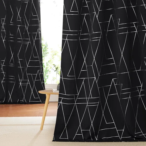 Miniatura 124 de NICETOWN Paneles de Cortinas Opacas para Dormitorio - Tratamiento de Ventanas con Aislamiento Térmico, Ojales Sólidos, Cortinas Opacas con Diseño