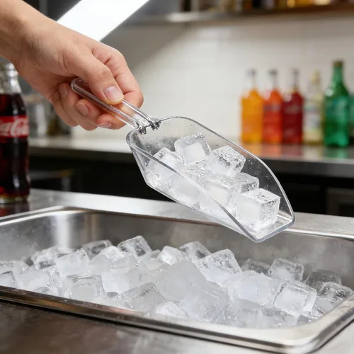 Miniatura 4 de HESTYA 8 cucharadas de plástico transparente multiusos para dulces, bufé, acrílico, cocina, hielo, palomitas de maíz para proteínas en polvo