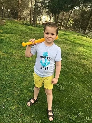 Miniatura 3 de Conjunto de atuendo para niños pequeños, con camisa de manga corta y pantalones cortos de algodón para verano