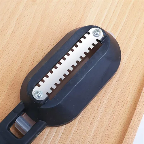 Miniatura 7 de Escalador de pescado con cuchillo, removedor de escamas de pescado, raspador de escamas de pescado con tapa cubierta, 2 en 1 limpiador de pescado