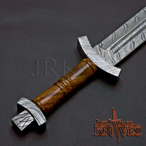 Miniatura 3 de Edición especial de EE. UU.: Hoja de acero de Damasco por encargo de 24 ", espada de daga ranurada de sangre doble (JRK72)